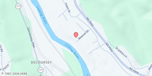 Map showing Freestone - Wilder Distribution Center at 100 Beacon Drive, Wilder, KY