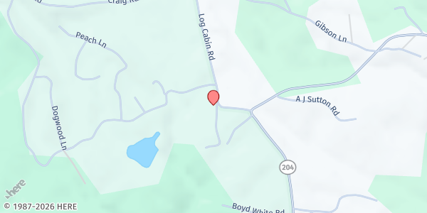 Map showing The Fellowship Pantry CSFP at 95 Log Cabin Rd, Williamsburg, KY