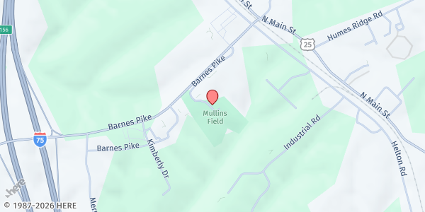 Map showing Grant County Helping Hands at 214 Barnes Rd., Williamstown, KY