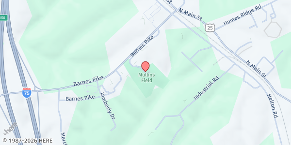 Map showing Grant County Helping Hands - Williamstown at 214 Barnes Road, Williamstown, KY