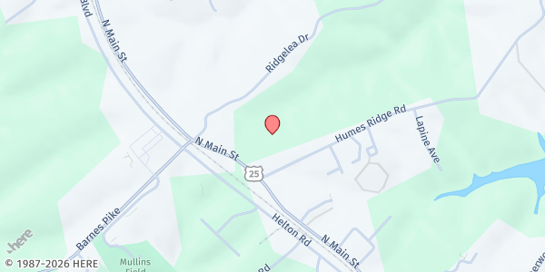 Map showing Vineyard Church in Grant County at 1100 N. Main St., Williamstown, KY