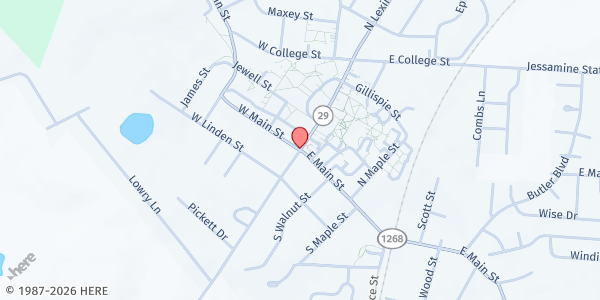 Map showing Community Service Center of Wilmore - High Bridge at P.O. Box 52, Wilmore, KY