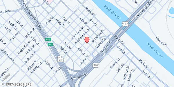 Map showing FUBC at 601 Lee St., Alexandria, LA