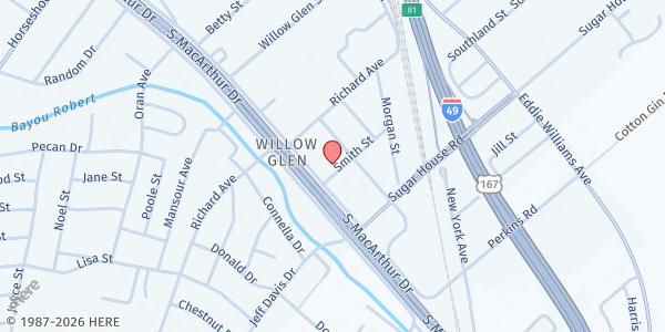 Map showing Hope House at 5115 S. MacArthur Dr., Alexandria, LA