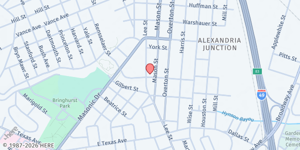 Map showing Manna House at 2655 Lee St, Alexandria, LA