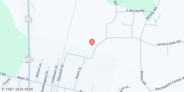 Map showing Mary's Chapel UMC at 63343 Jones Creek Road, Angie, LA