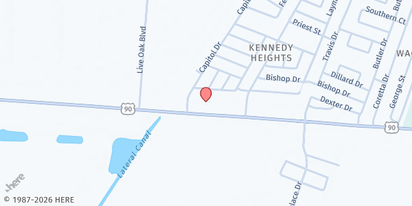 Map showing James C. Simmons Community Center at 4008 US Hwy. 90, Avondale, LA