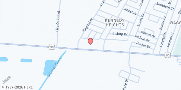Map showing James C Simmons Community Center - Jeff Capp at 4008 US Hwy. 90, Avondale, LA