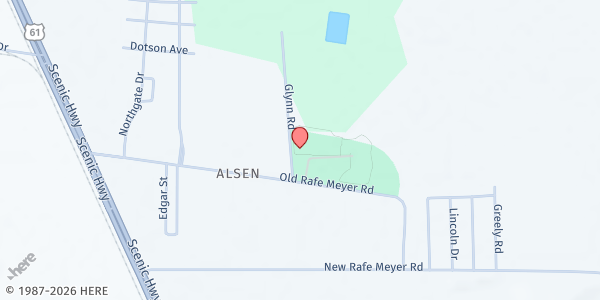 Map showing Alsen Coalition for Community Action at 601 Old Rafe Meyer Rd., Baton Rouge, LA