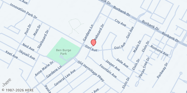 Map showing Capital City Church at 1555 Seabord Ave., Baton Rouge, LA