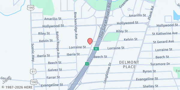 Map showing Douglas Ave. Baptist Church at 5265 Douglas Ave., Baton Rouge, LA