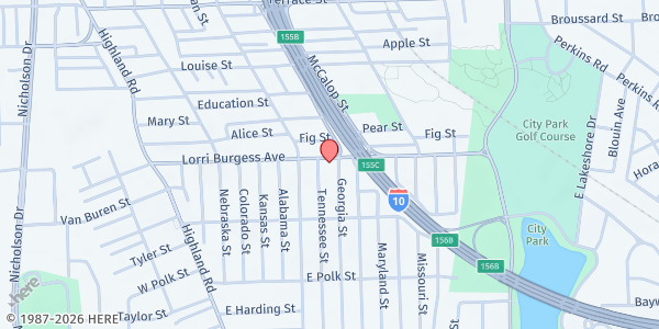 Map showing Dr. Leo S. Butler Community Center at 950 E. Washington St., Baton Rouge, LA