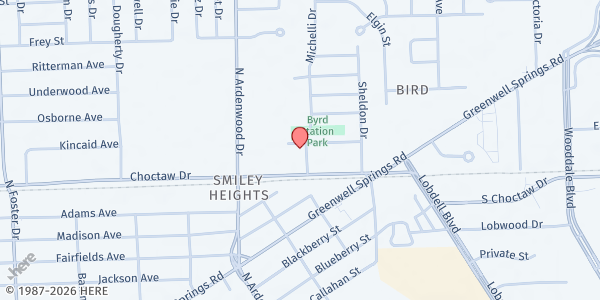 Map showing Gloryland Baptist Church at 6387 Choctaw Dr., Baton Rouge, LA