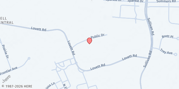 Map showing OMG (Outstanding Mature Girlz) Organization at 13443 Lovett Road, Baton Rouge, LA