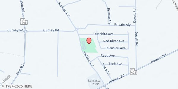 Map showing OMG (Outstanding Mature Girlz) Organization at 12250 Sullivan Rd, Baton Rouge, LA