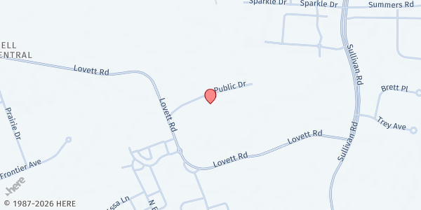 Map showing OMG (Outstanding Mature Girlz) Organization - Lovett Rd at 13443 Lovett Rd., Baton Rouge, LA