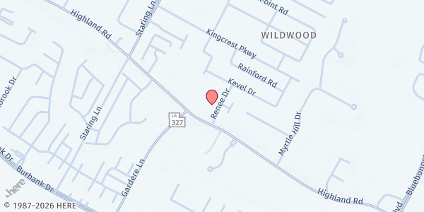 Map showing Opening Doors Shepherd's Market at 230 Renee Dr., Baton Rouge, LA