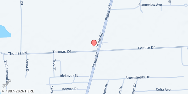 Map showing Saint Isidore Catholic Church at 5657 Thomas Rd., Baton Rouge, LA