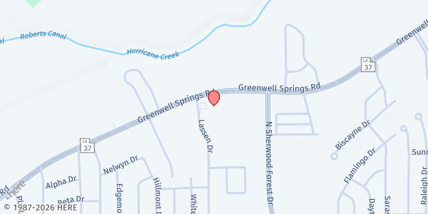 Map showing Shekinah Glory Christian Center at 10770 Greenwell Springs Rd., Baton Rouge, LA