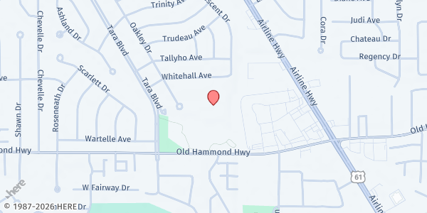 Map showing Tara High School Pantry at 9002 Whitehall Avenue, Baton Rouge, LA