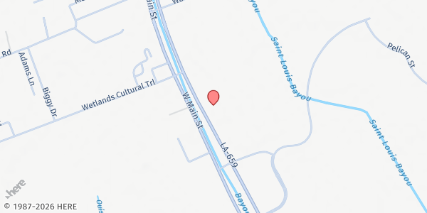 Map showing Beacon Light of Houma Mobile Pantry at 4325 W. Park Ave., Bayou Cane, LA