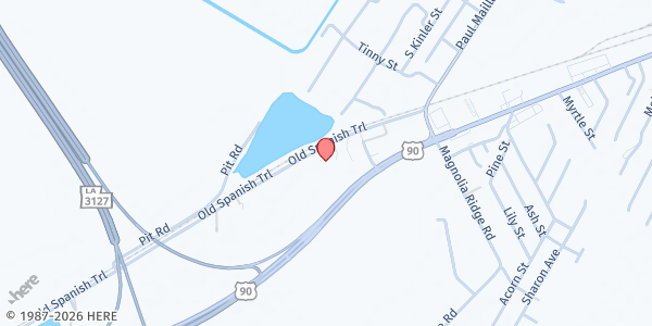 Map showing Mount Airy Baptist Church at 13635 Old Spanish Trl., Boutte, LA