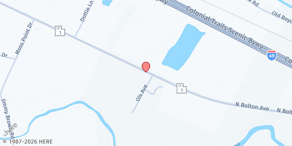 Map showing St. Mary's Training Center at 6715 Hwy. 1 N., Boyce, LA