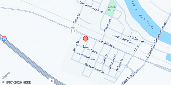 Map showing Wettermark High School at 716 Galway St., Boyce, LA