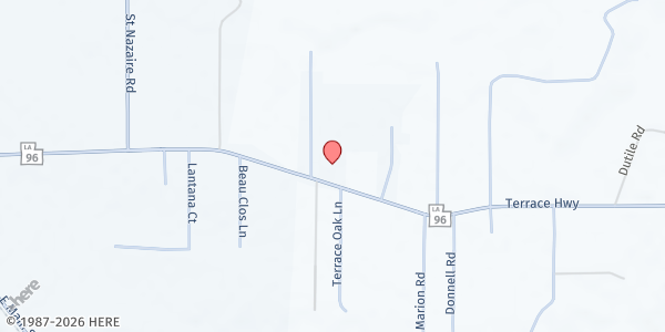 Map showing Our Savior's Church (Broussard) at 655 Hwy. 96, Broussard, LA