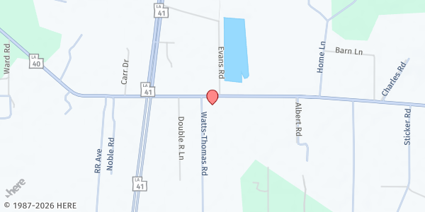 Map showing Bush Community Food Pantry at 81605 Hwy 41, Bush, LA
