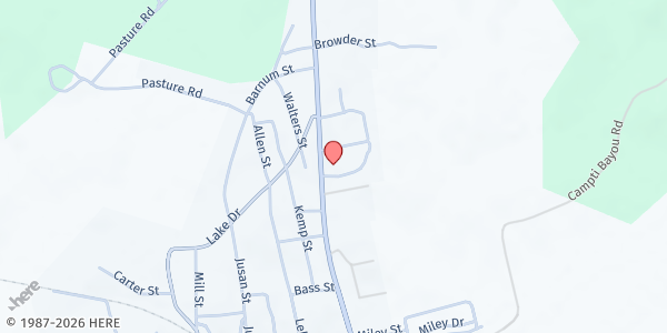 Map showing Mt. Sinai Baptist Church - Campti at 2913 U.S. 71, Campti, LA