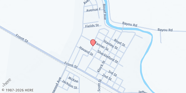 Map showing Cheneyville Townhall at 201 Derboune St, Cheneyville, LA