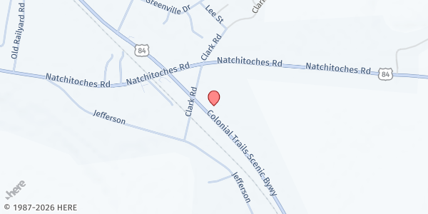 Map showing Clarence City Hall at 6004 US-71, Clarence, LA