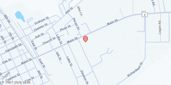 Map showing Colfax Mobile Pantry - Colfax Civic Center at 1290 Main St, Colfax, LA