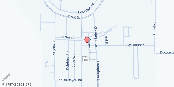 Map showing Cottonport Senior Center at 939 Broad St., Cottonport, LA