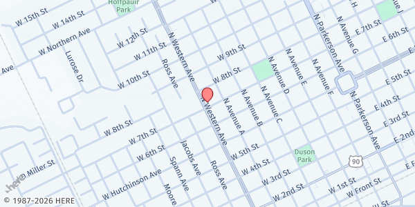 Map showing Crowley Christian Care Center at 726 West Seventh St, Crowley, LA