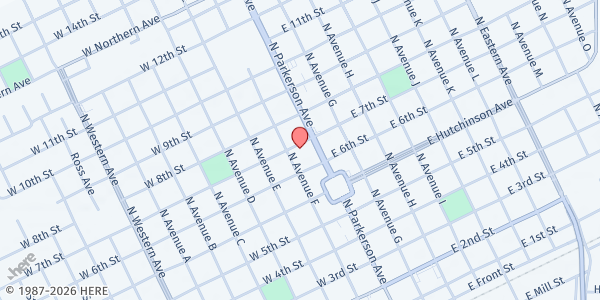 Map showing Ms. Helen's Soup Kitchen at 117 West 7th St, Crowley, LA