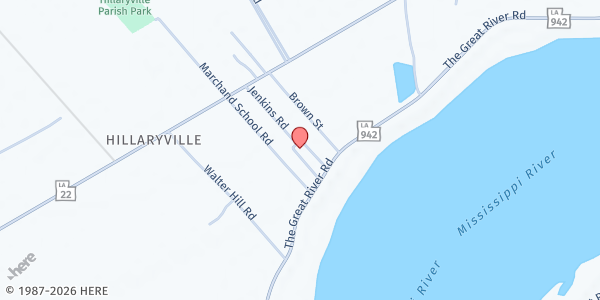 Map showing Harvest Time at 4462 Jenkins Road, Darrow, LA