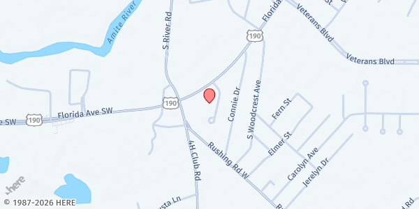 Map showing Care Center-Society of St. Vincent de Paul at 2151 Tower Dr., Denham Springs, LA