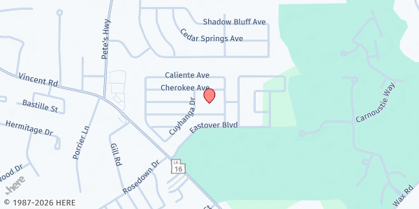 Map showing Iglesia del Dios Vivo at 25825 Aztec Dr., Denham Springs, LA