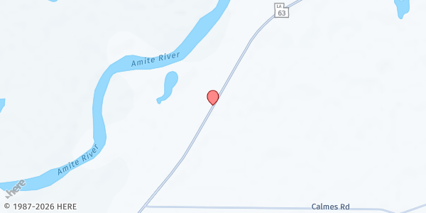 Map showing Redemption Rose Fellowship Ministry at 51488 LA 16, Denham Springs, LA