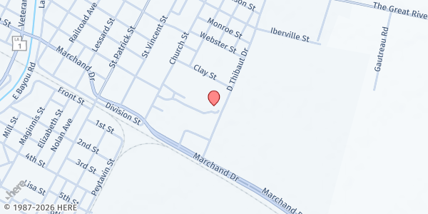 Map showing Frank Sotile Pavillion at 2162 Thibaut Dr., Donaldsonville, LA