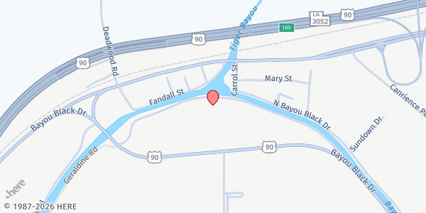 Map showing Concerned Citizens for Gibson - Gibson Elementary School at 6357 S Bayou Black Rd, Donner, LA