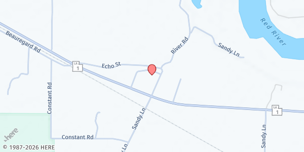 Map showing St. Francis De'Sales Catholic Church at 104 Echo Street, Echo, LA