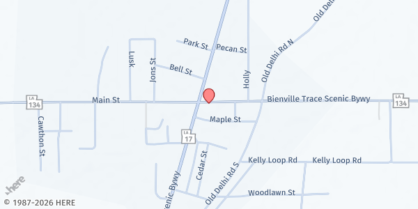 Map showing Footprints Ministry at 920 Hwy. 17, Epps, LA