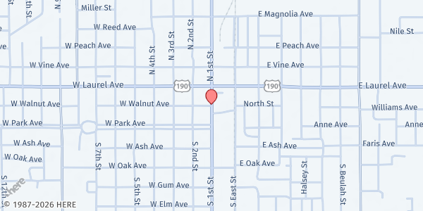 Map showing Mobile Pantry Stop - Eunice at Eunice, Eunice, LA