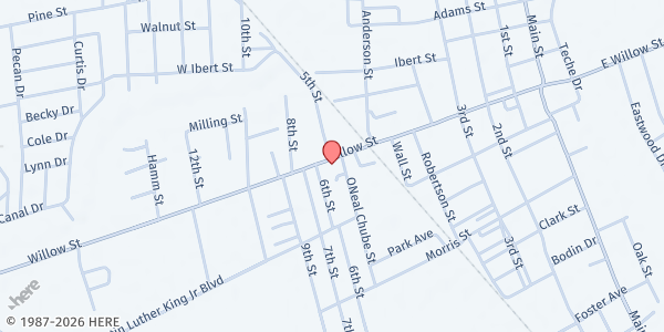 Map showing Spirit of Liberty - Franklin Distribution Site at 1015 Willow St., Franklin, LA