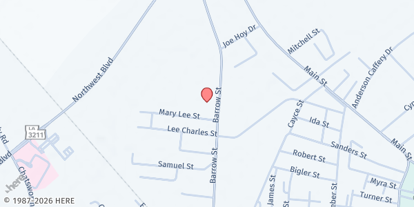 Map showing St. Mary Community Action Agency at 1407 Barrow St., Franklin, LA