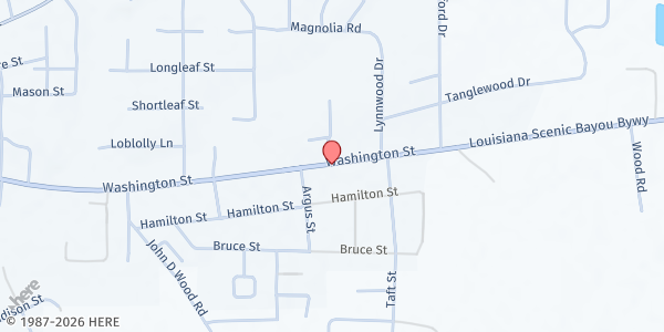 Map showing Washington Parish Food Bank at 2208 Washington St., Franklinton, LA