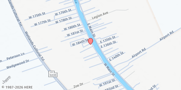 Map showing Catholic Community Center at 18210 LA 1, Galliano, LA